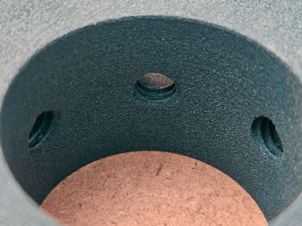 Threaded wall detail of SLS 3D printed hexagon.